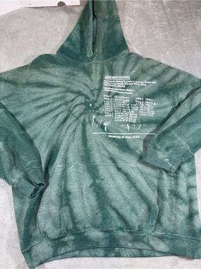 Jean-Michel Basquiat x Miles Davis Green Tie Dye Hoodie Size L